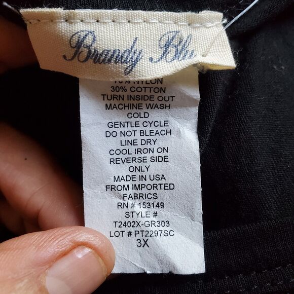 Brandy Blu Black Forever Rock Graphic Tee Size 3X NWT - Picture 5 of 7